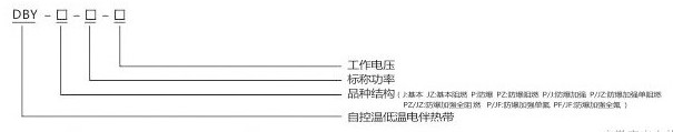 低溫自限溫電伴熱帶型號解釋